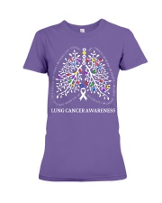lung cance-r light lqt lbs Premium Fit Ladies Tee tile