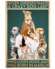 Dog Crazy Dog Lady Born In March 11x17 Poster front