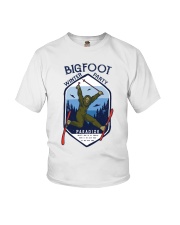 bigfoot skiing party lqt pml Youth T-Shirt tile