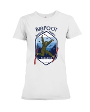 bigfoot skiing party lqt pml Premium Fit Ladies Tee tile