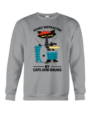 Cat Drum Easily Distracted PDN-dqh Crewneck Sweatshirt tile