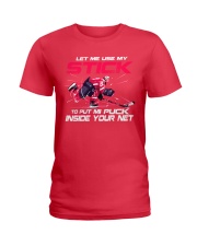 ice-hockey-puck-inside-your-net-lqt-nna Ladies T-Shirt tile