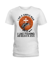 man fishing jesus simple lqt lbs Ladies T-Shirt tile