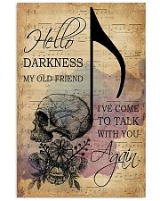 Skull Music Sheet Hello Darkness My Old Friend 11x17 Poster front