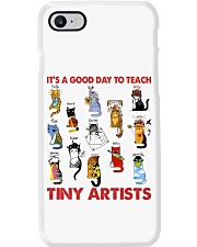 art-teacher-cat-teach-tiny-artist-lqt-nna Phone Case tile