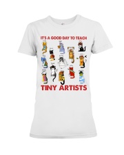 art-teacher-cat-teach-tiny-artist-lqt-nna Premium Fit Ladies Tee tile