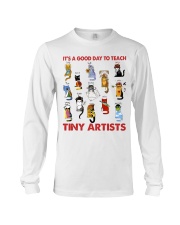 art-teacher-cat-teach-tiny-artist-lqt-nna Long Sleeve Tee tile