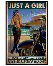 tattoo girl Haley loves motor pt mttn dqh 24x36 Poster front