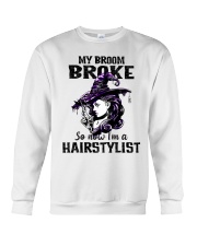 Broom-Broke-Hairstylist-lqt-nna Crewneck Sweatshirt tile