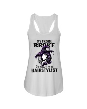Broom-Broke-Hairstylist-lqt-nna Ladies Flowy Tank tile