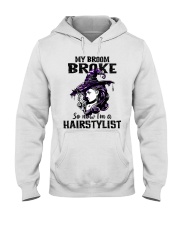 Broom-Broke-Hairstylist-lqt-nna Hooded Sweatshirt tile