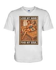 vinyl records girl find my soul pt lqt pml V-Neck T-Shirt tile