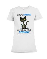 black-cat-i-have-diabete-s pretend lqt pml Premium Fit Ladies Tee tile