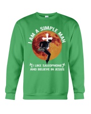 Man-Saxophone-Believe-In-Jesus lqt pml Crewneck Sweatshirt tile
