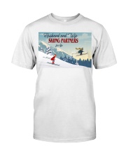 skiing married partners for life pt lqt pml Premium Fit Mens Tee tile