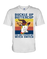 unicorn-buckle-up-lqt-nna V-Neck T-Shirt tile