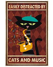 Cat saxophone Easily Distracted PDN 11x17 Poster front