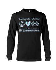 dirt track racing cat neon lqt-NTH Long Sleeve Tee tile