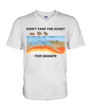 schist for granite geology lqt pml V-Neck T-Shirt tile