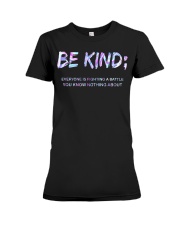 suicide be kind lqt lbs Premium Fit Ladies Tee tile