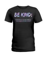 suicide be kind lqt lbs Ladies T-Shirt tile