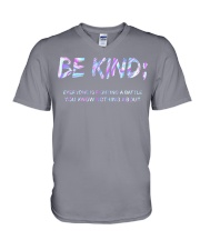 suicide be kind lqt lbs V-Neck T-Shirt tile