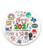 teacher 2021 ornament lqt pml Circle ornament - single (porcelain) front