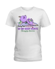 fibromyalgi-a dragon-hug-ribbon lqt lbs Ladies T-Shirt tile