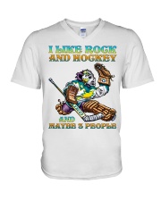 Gratefu Dea and hockey 3 people lqt lbs V-Neck T-Shirt tile