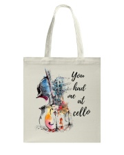 cello You-had-me-at-cello lqt pml Tote Bag tile