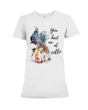cello You-had-me-at-cello lqt pml Premium Fit Ladies Tee tile