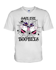 save-the-boo-bees-breas-cance-lqt-nna V-Neck T-Shirt tile