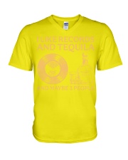 vinyl-records-tequila-3-people-lqt-lbs V-Neck T-Shirt tile