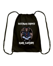 satan drum destroy-silence lqt pml Drawstring Bag tile