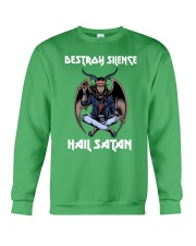 satan drum destroy-silence lqt pml Crewneck Sweatshirt tile