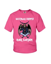 satan drum destroy-silence lqt pml Youth T-Shirt tile