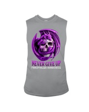 fibromyalgi-a skull dragon never give up lqt lbs Sleeveless Tee tile