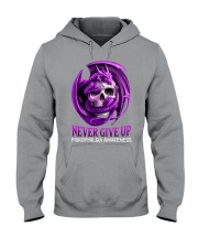 fibromyalgi-a skull dragon never give up lqt lbs Hooded Sweatshirt tile