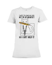 architect cat leave lqt lbs Premium Fit Ladies Tee tile