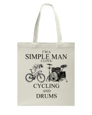 cycling and drums simple man lqt pml Tote Bag tile