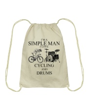 cycling and drums simple man lqt pml Drawstring Bag tile