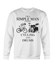 cycling and drums simple man lqt pml Crewneck Sweatshirt tile