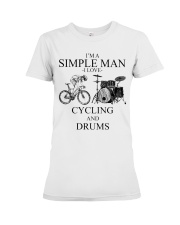 cycling and drums simple man lqt pml Premium Fit Ladies Tee tile