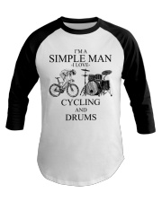 cycling and drums simple man lqt pml Baseball Tee tile