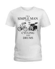 cycling and drums simple man lqt pml Ladies T-Shirt tile