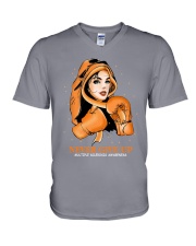 Multipl-Sclerosi-boxing-fight-lqt-nna V-Neck T-Shirt tile