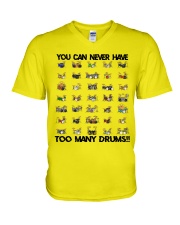 drum-never-too-many-lqt-nna V-Neck T-Shirt tile