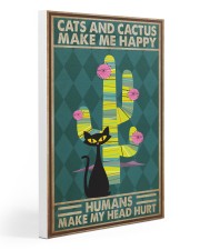 Cat Cactus Make Me Happy PDN-pml Gallery Wrapped Canvas Prints tile