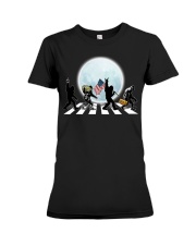 Bigfoot and moon Premium Fit Ladies Tee tile