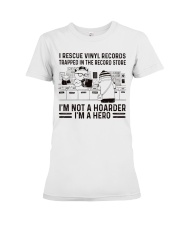 vinyl records store animal art lqt pml Premium Fit Ladies Tee tile
